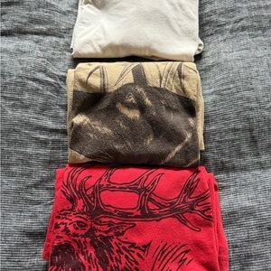 Filson Short Sleeve Vintage Graphic Tees - Cream, Red, Tan